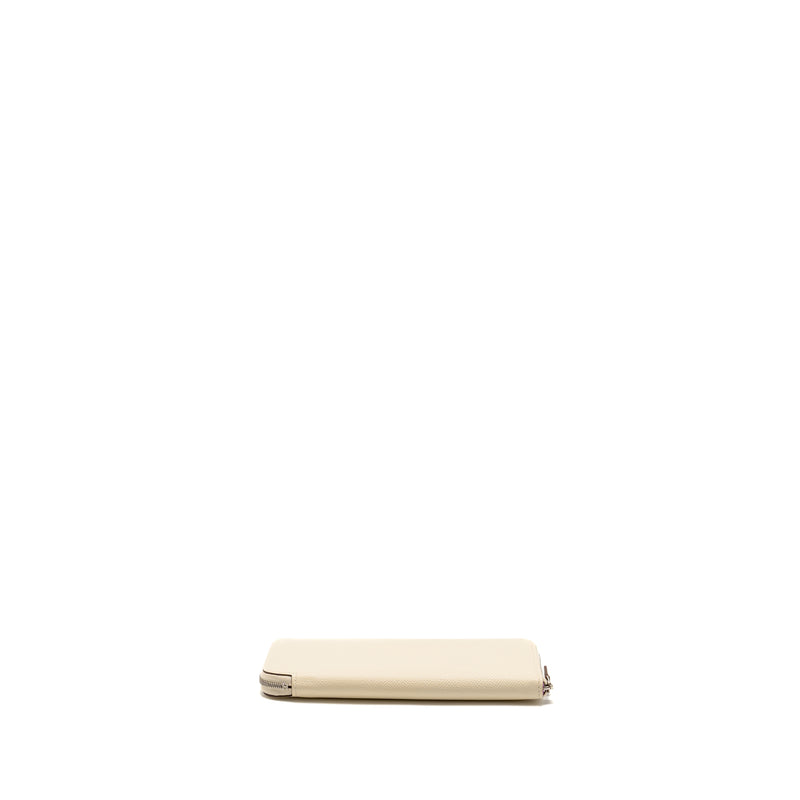 Hermes Silk In Classique Long Wallet Epsom/Silk Nata/Chai-Rose Pourpre SHW Stamp U