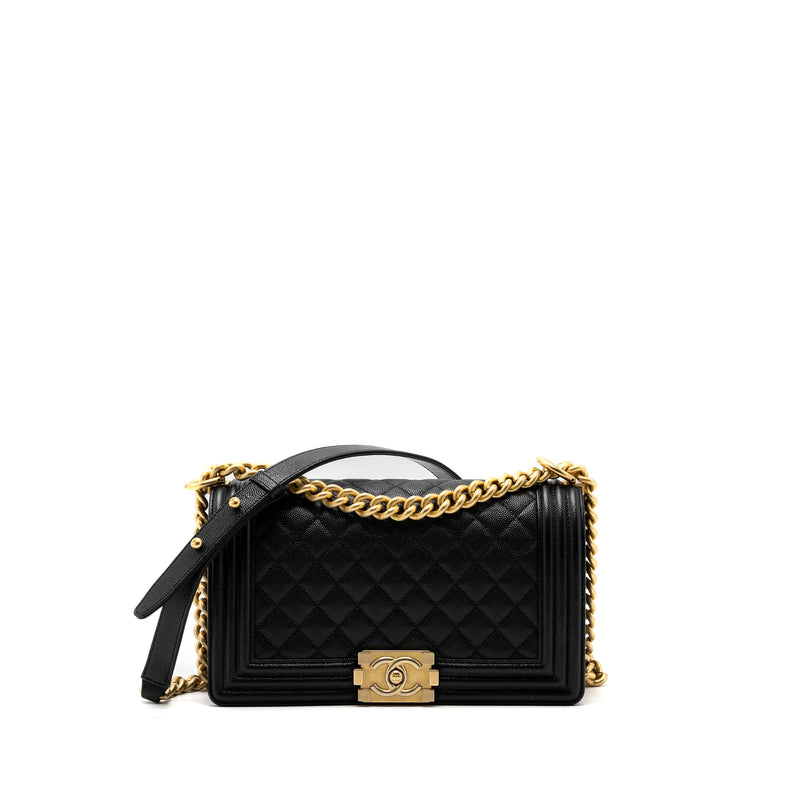 Chanel Medium Classic Boy Bag Caviar Black GHW