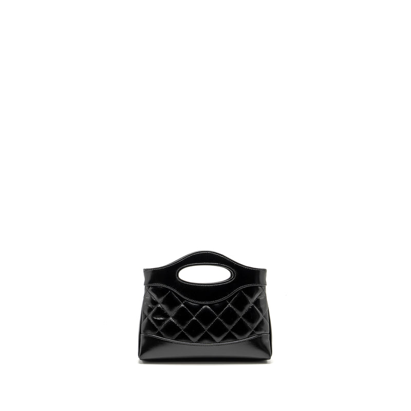 Chanel Mini 31 Clutch With Chain Shiny Calfskin Black LGHW (Microchip)