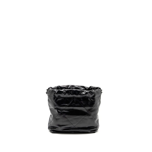 Chanel Mini 22 Bag Calfskin So Black (Microchip)