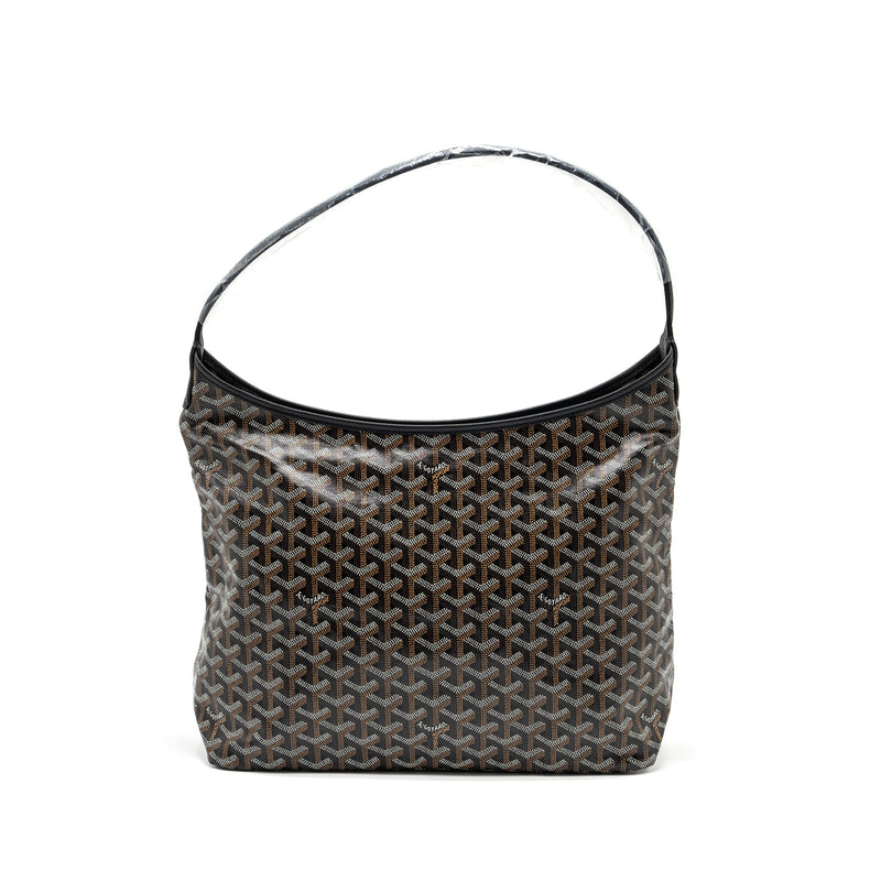 Goyard Boheme Hobo bag Goyardline canvas / calfskin black SHW