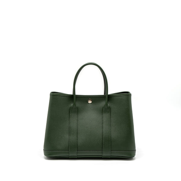 Hermes Garden Party 30 Epsom Vert Anglais SHW Stamp A