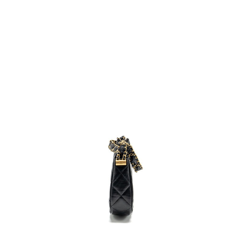 Chanel 23k Hobo Shoulder Bag Calfskin Black GHW (microchip)