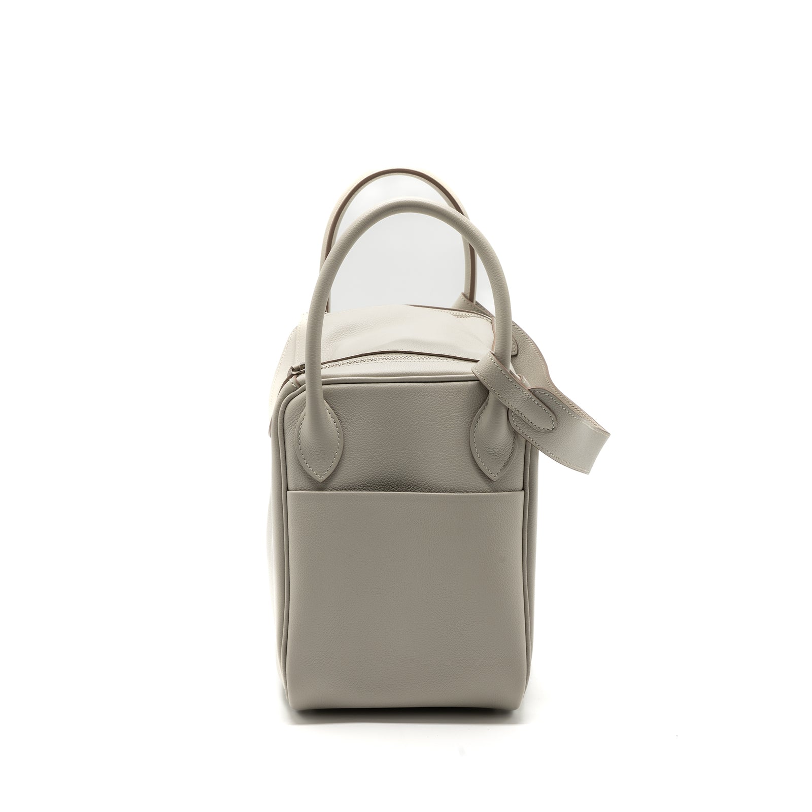 Hermes Lindy 30 リンディ 30 STAMP □Q TCレザー【ランク：A】 Hermes Lindy 30 Evercolor Gris Pearl SHW Stamp T