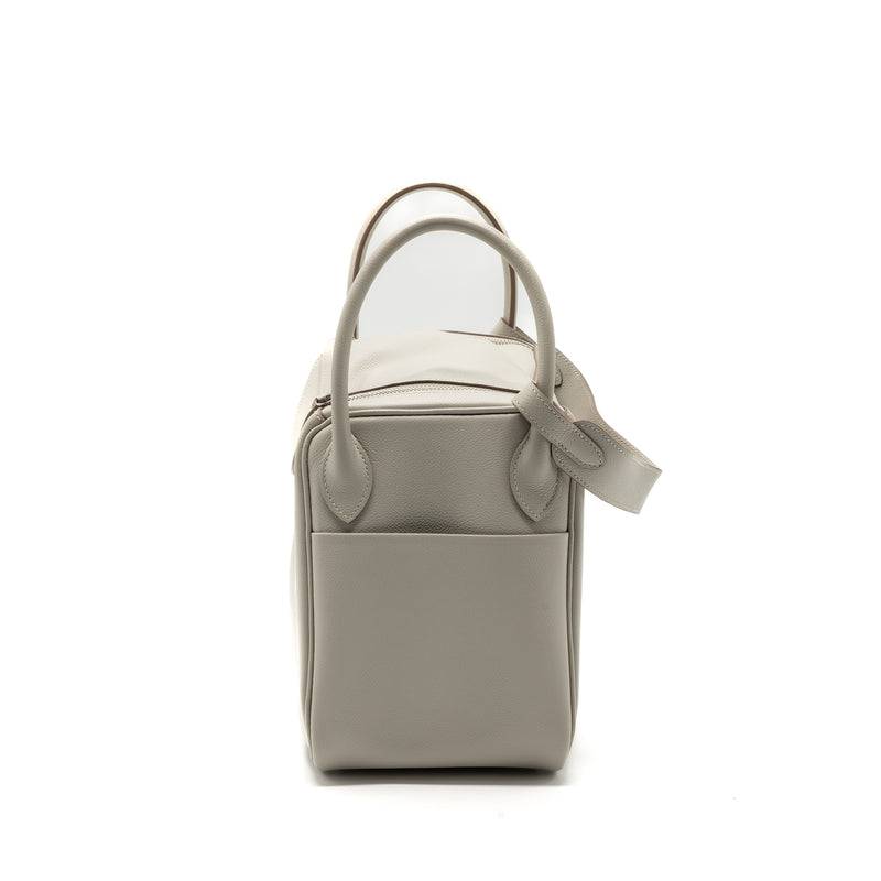 Hermes Lindy 30 Evercolor Gris Pearl SHW Stamp T