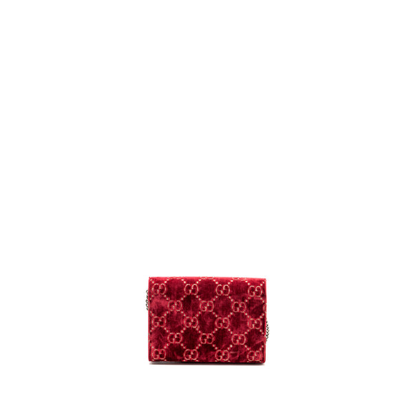 Gucci Dionysus Wallet on Chain Velvet Red SHW