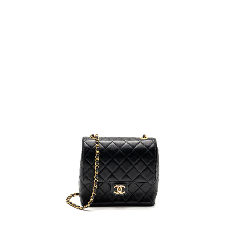 Chanel Retro Classic New Square Large Flap Bag Goatskin Black GHW (Microchip)