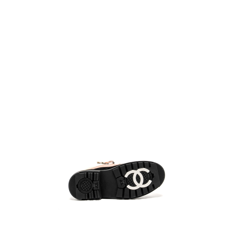 Chanel size 38 ankle bookts multicolor cream / pink / black