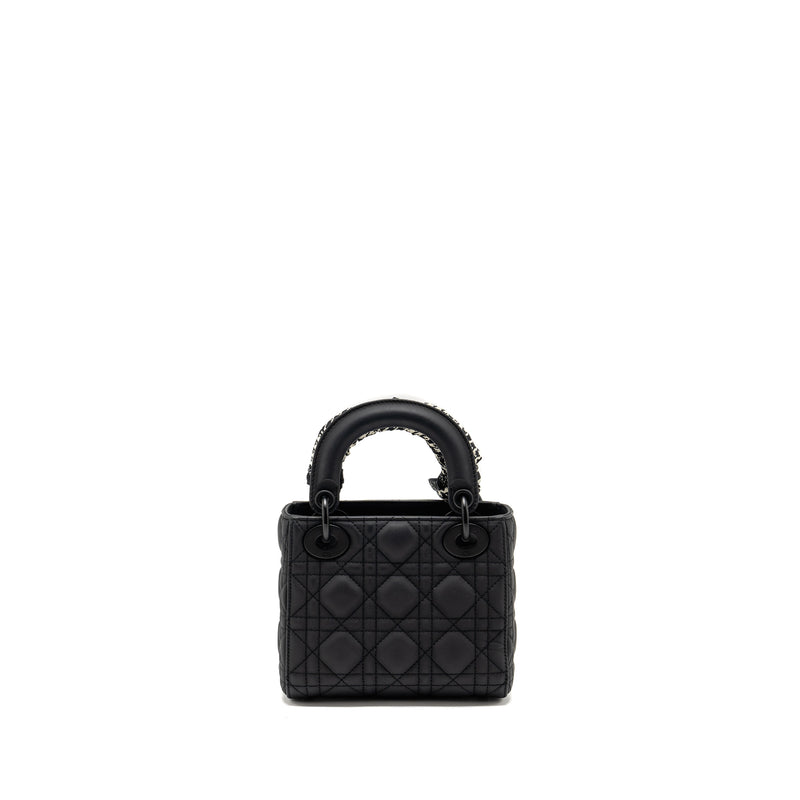 Dior Mini Lady Dior Ultramatte Cannage Calfskin So Black