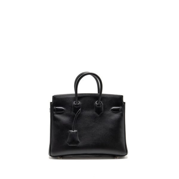 Hermes Birkin Shadow 25 Swift Black SHW Stamp Z