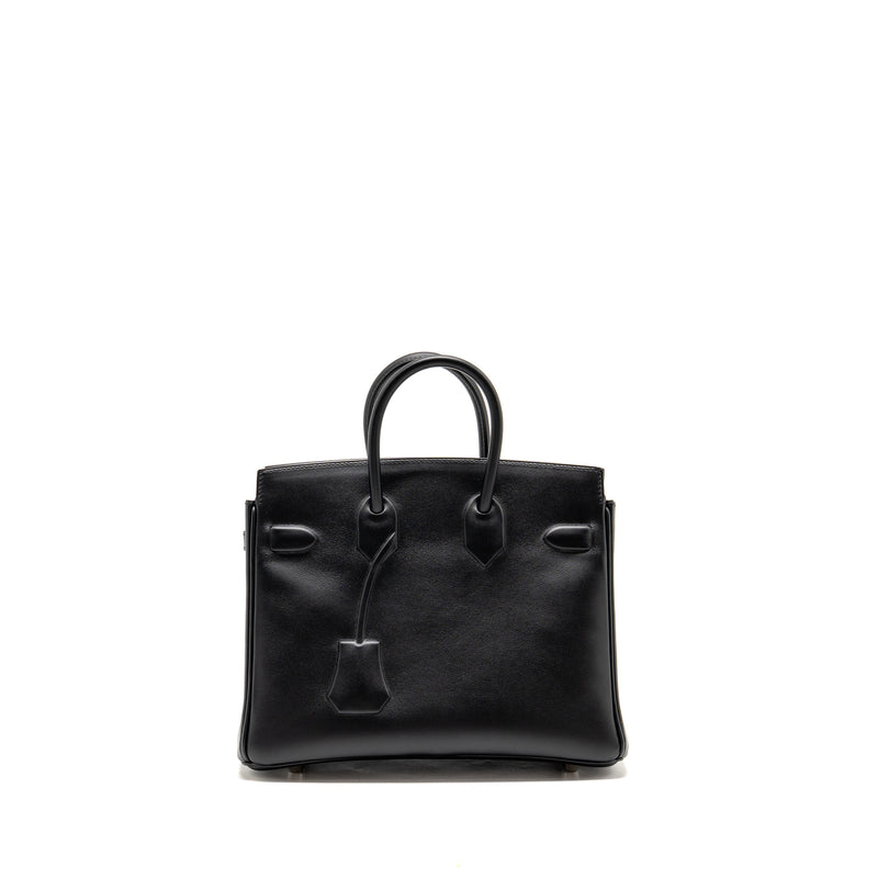 Hermes Birkin Shadow 25 Swift Black SHW Stamp Z