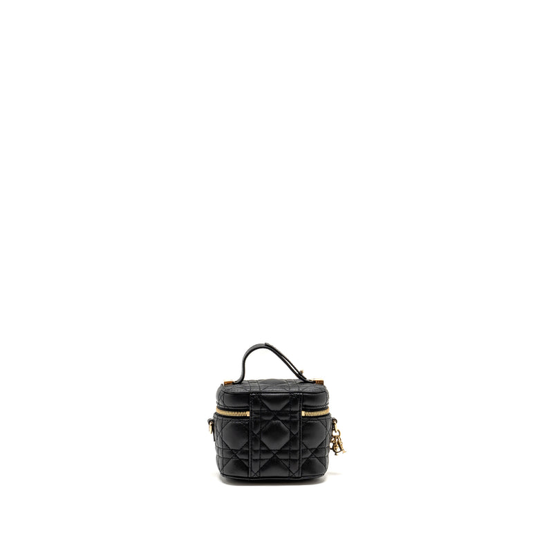 Dior Micro Lady Dior Vanity Case Bag Cannage Lambskin Black LGHW