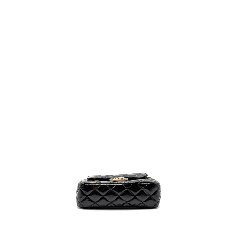 Chanel 23p Hobo Bag Shiny Calfskin Black Brushed GHW(microchip)
