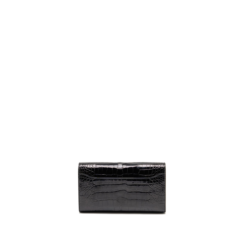 HERMES Constance To Go Alligator Mississippiensis Black with black Hardware Stamp Z