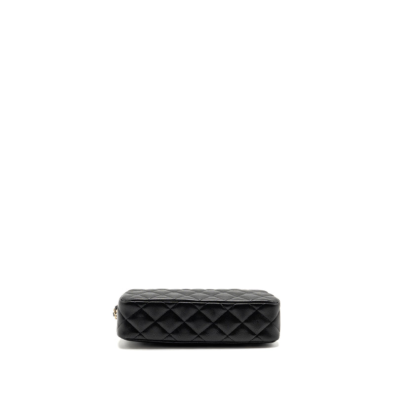 Chanel Clutch Bag with Chain Caviar Black LGHW (Microchip)