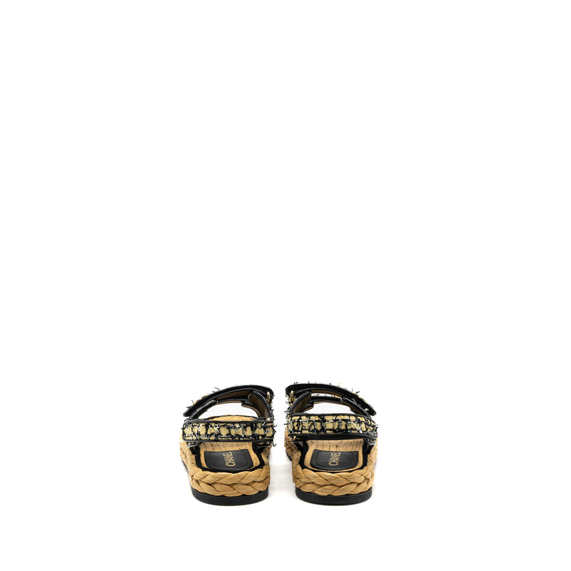 Chanel Size 37.5 Dad Sandals Multicolour Black Hardware