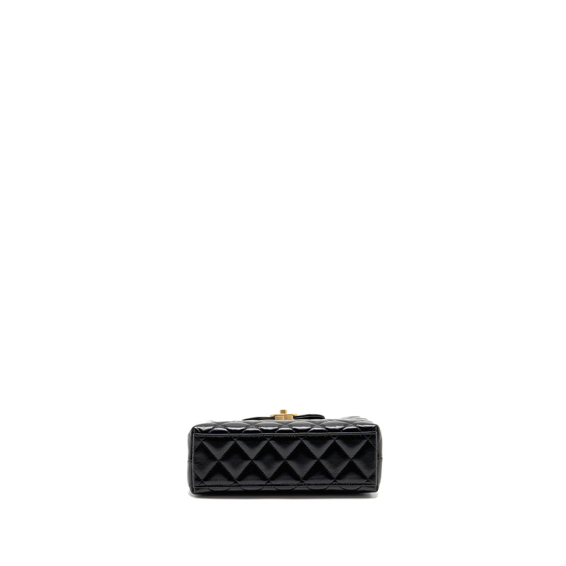 Chanel Mini Kelly Shopping Tote Bag Calfskin Black GHW (microchip)