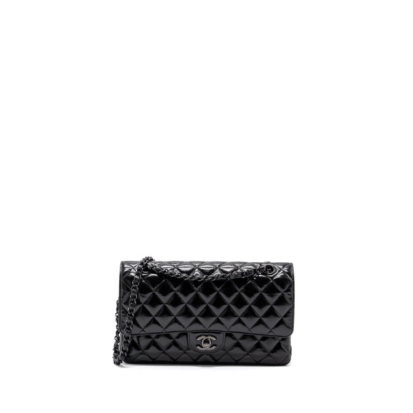 Chanel Medium Classic Double Flap Bag Patent So Black