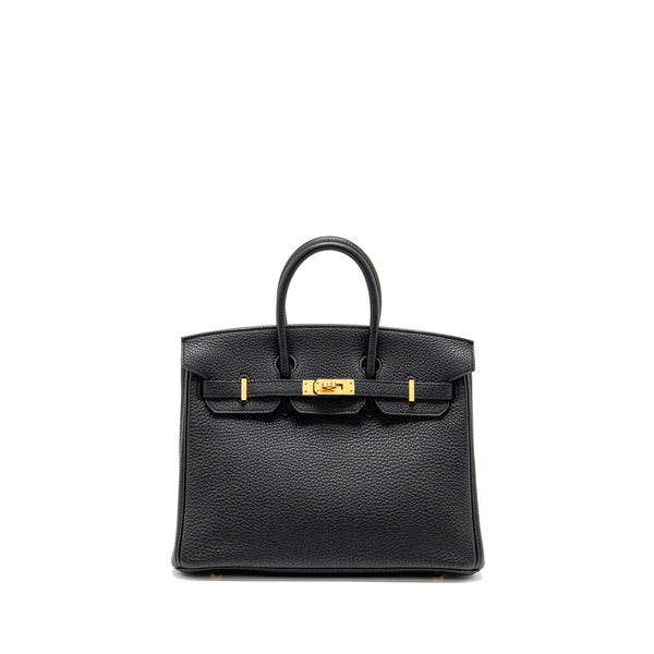 Hermes Birkin 25 Togo Black GHW Stamp U