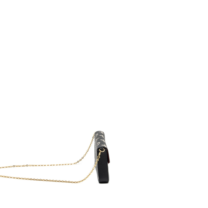 Louis Vuitton Felicie Pochette Monogram Empreinte Leather Black/Beige GHW