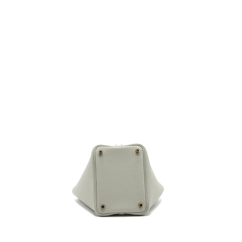 Hermes picotin 18 lock bag clemence gris neve GHW stamp B