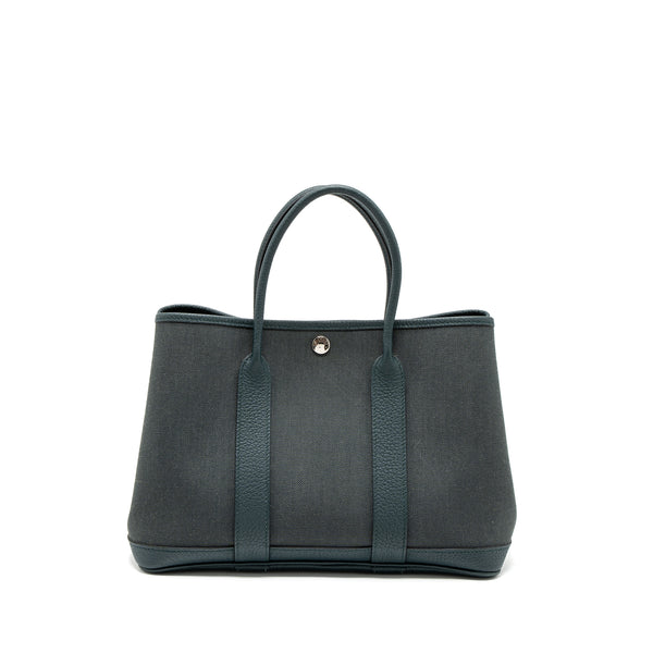 Hermes Garden Party 30 Canvas/Negonda Vert Rousseau/Vert Cypres SHW Stamp D