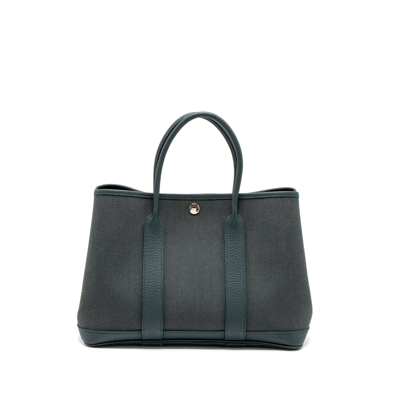 Hermes Garden Party 30 Canvas/Negonda Vert Rousseau/Vert Cypres SHW Stamp D