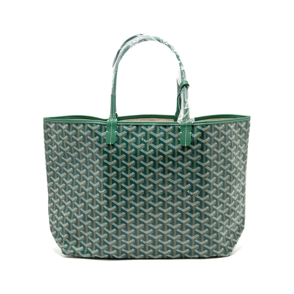 Goyard Saint Louis PM Tote Goyardine Canvas Green SHW