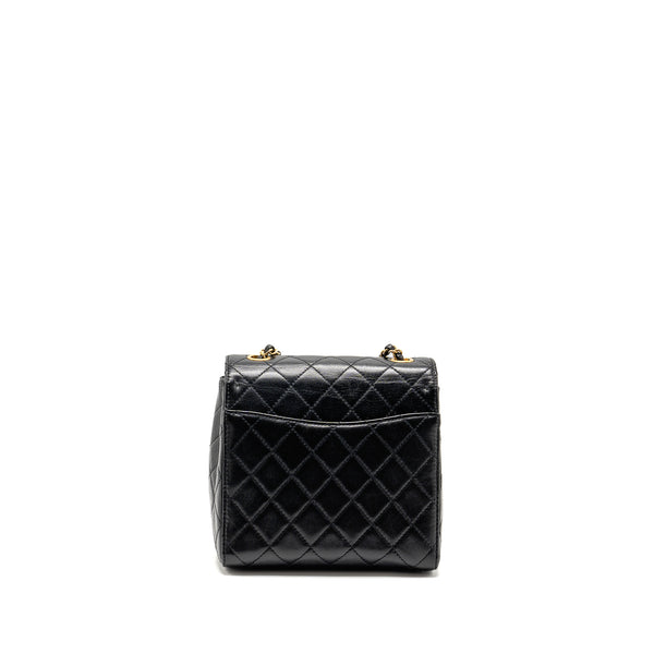 Chanel Retro Classic New Square Large Flap Bag Goatskin Black GHW (Microchip)