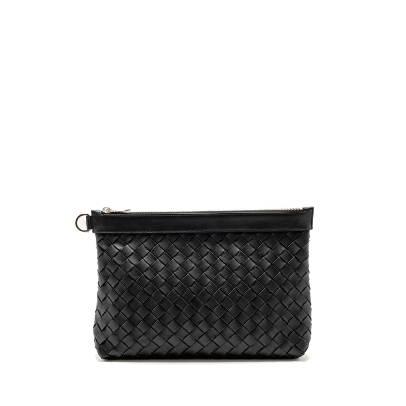 Bottega Veneta Intrecciato Pouch Calfskin Black SHW