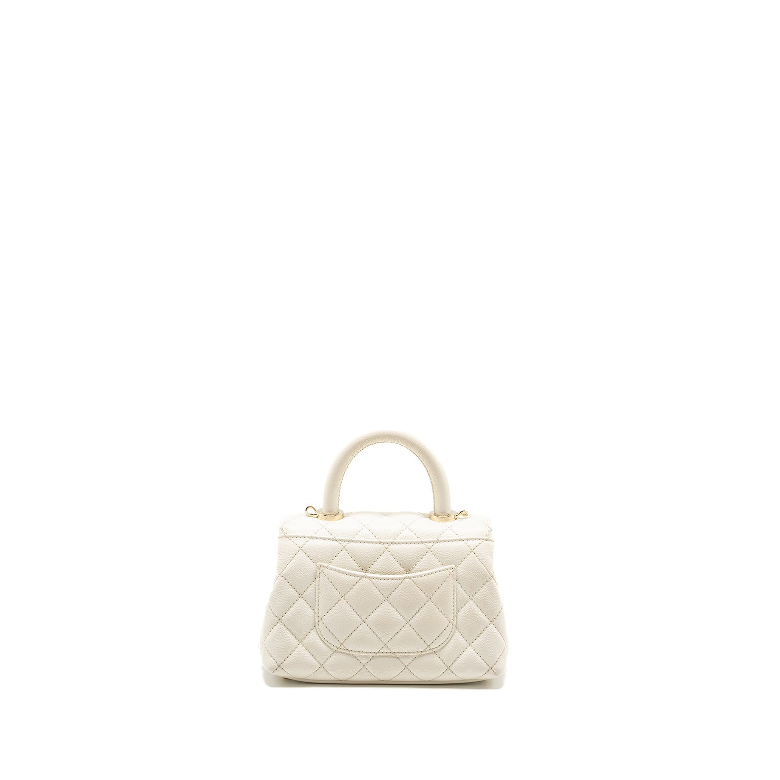 Chanel coco handle mini white sale