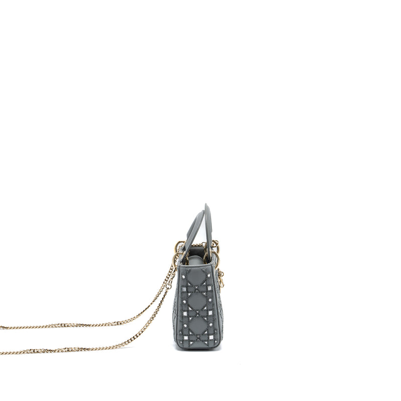 Dior Mini Lady Dior Limited Edition Lambskin Grey LGHW