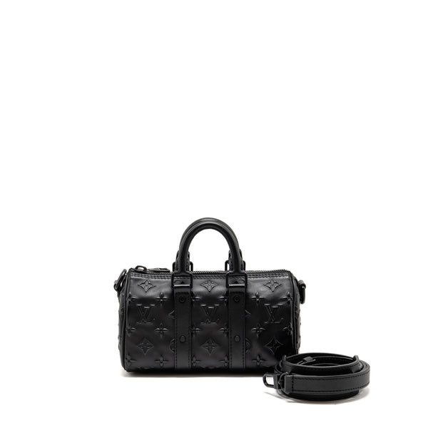 Louis Vuitton Keepall XS Monogram Seal Cowhide Leather So Black
