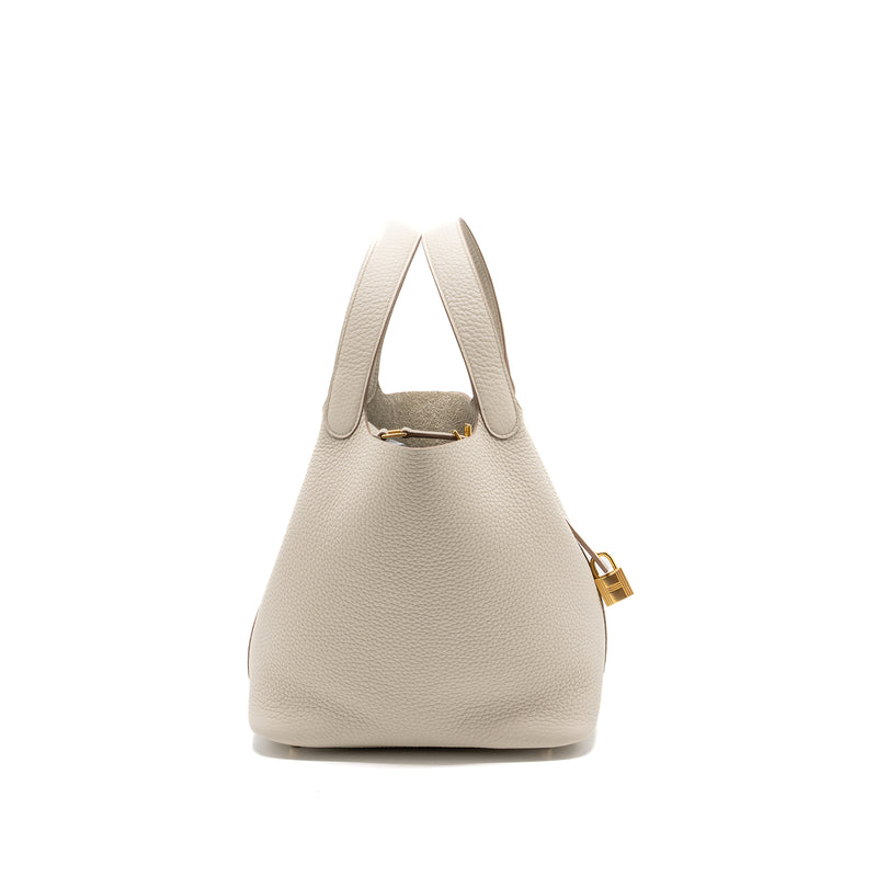 Hermes Picotin 22 Clemence Beton GHW Stamp B