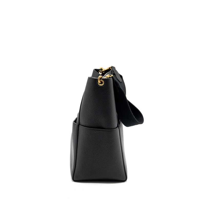 Celine Sangle Bucket Bag Grained Calfskin Black GHW