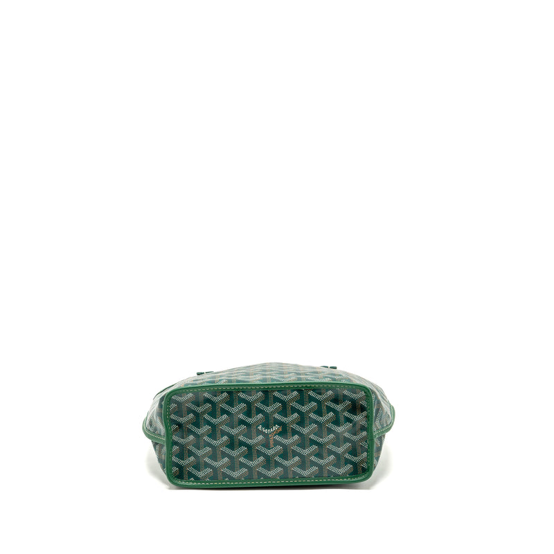 Goyard Mini Anjou Tote Bag Goyardline Canvas Green SHW