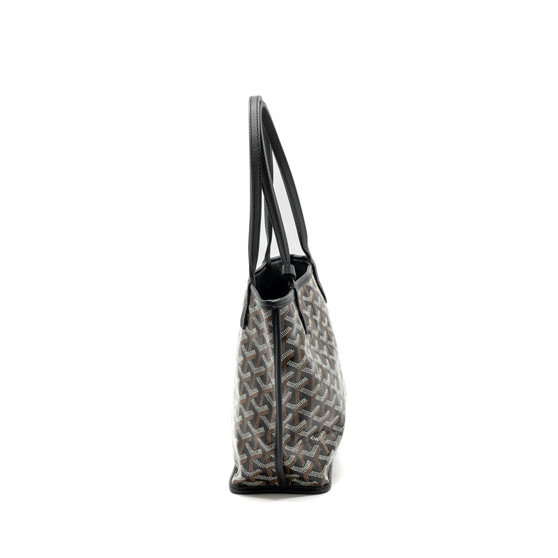 Goyard Mini Anjou Tote Bag Goyardline Canvas black SHW