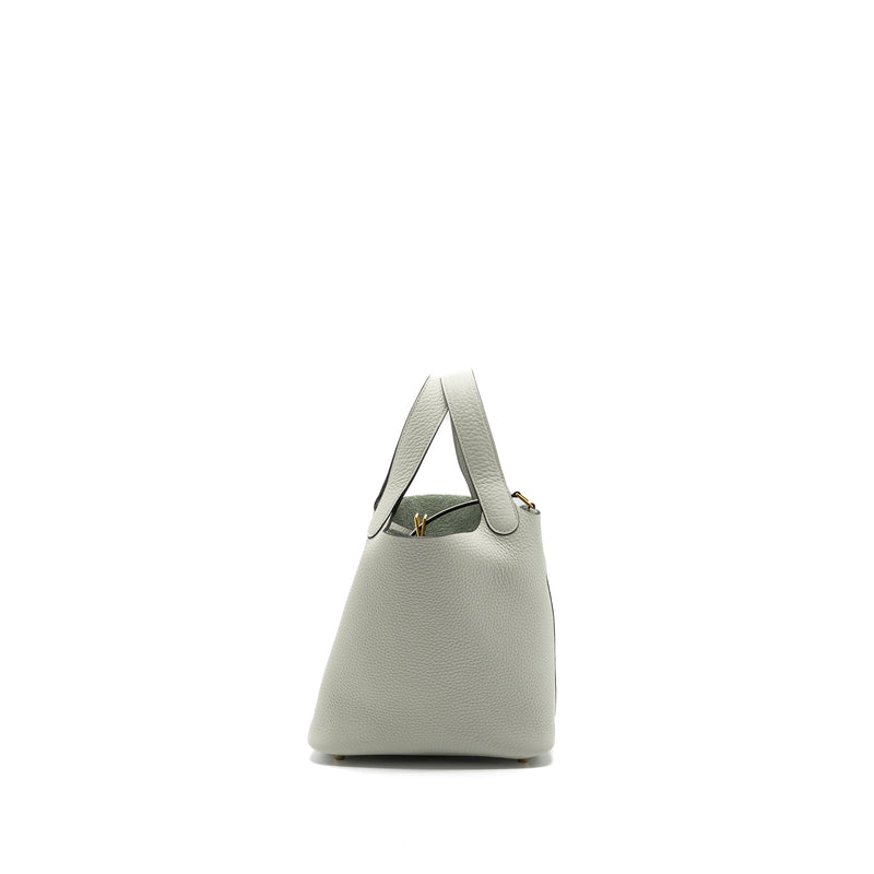 Hermes picotin 18 lock bag clemence gris neve GHW stamp B