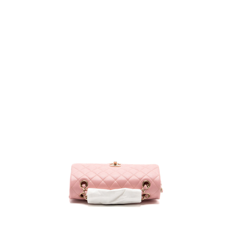 Chanel 22c Small Classic Double Flap Bag Caviar Light Pink LGHW(microchip)