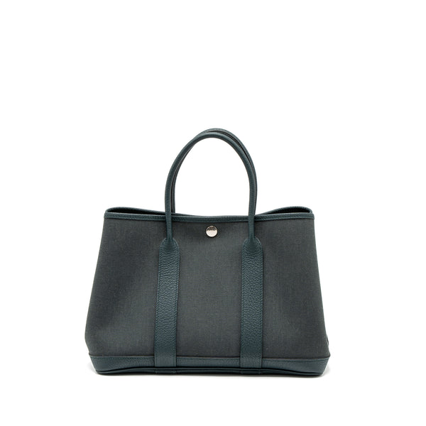 Hermes Garden Party 30 Canvas/Negonda Vert Rousseau/Vert Cypres SHW Stamp D