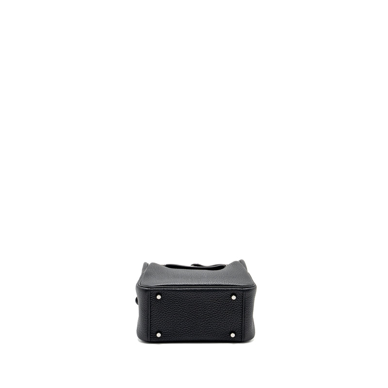 Hermes Mini Lindy Clemence Black SHW Stamp W