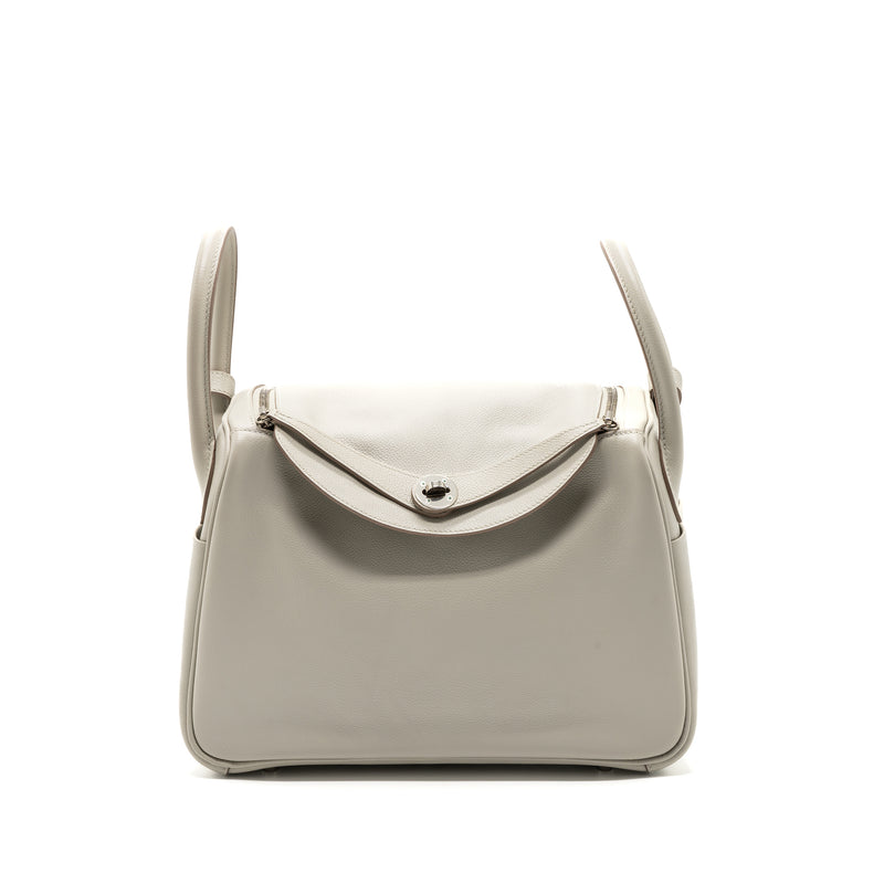 Hermes Lindy 30 Evercolor Gris Pearl SHW Stamp T