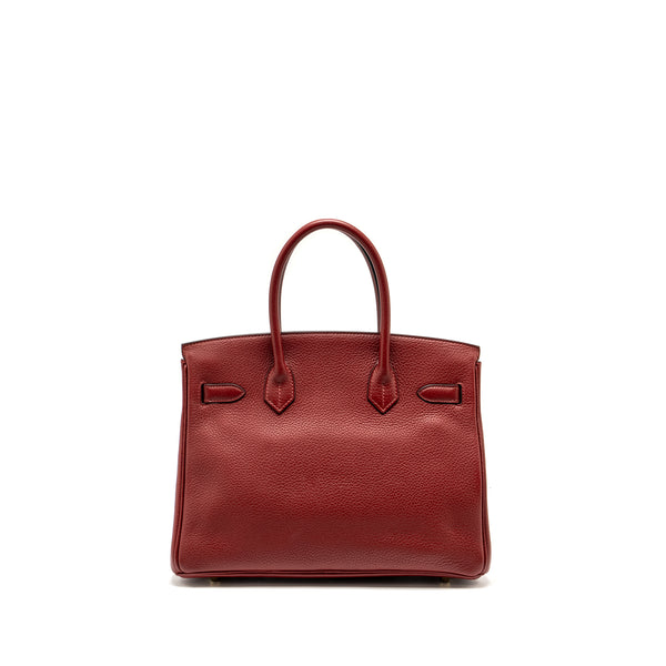 Hermes Birkin 30 Togo Rouge Grenat GHW Stamp Square R