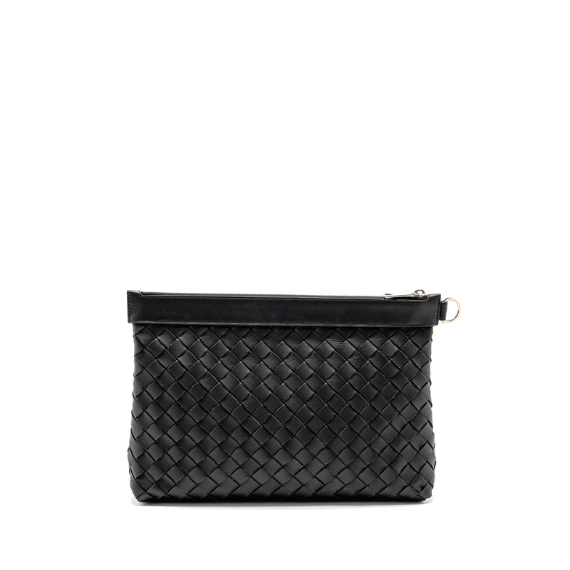 Bottega Veneta Intrecciato Pouch Calfskin Black SHW