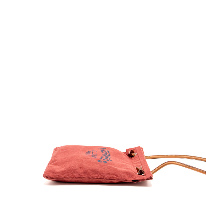 Hermes Aline Grooming Bag Canvas Rough/Gold SHW Stamp Y