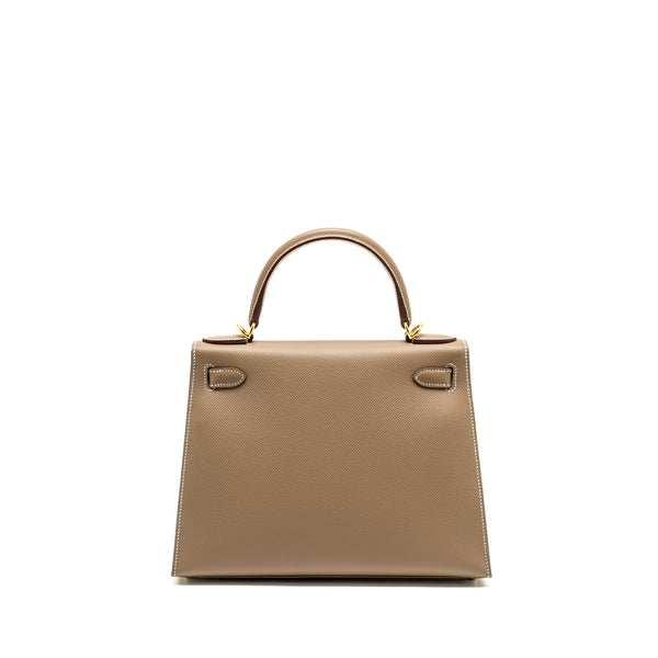 Hermes Kelly 28 Epsom Etoupe GHW Stamp B