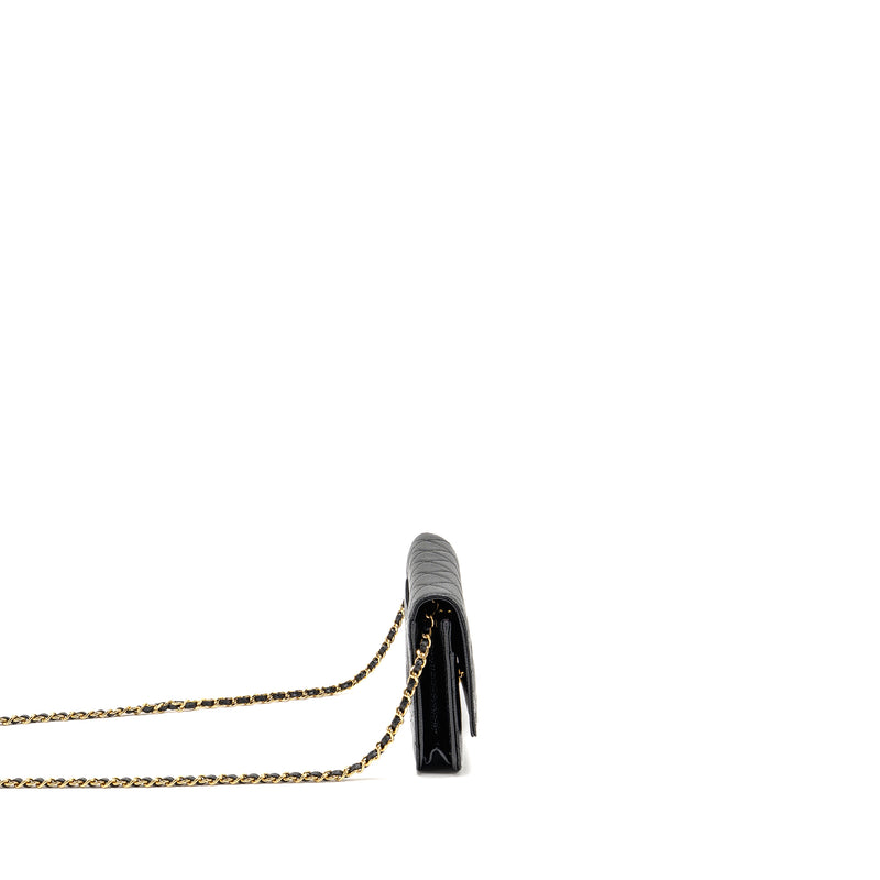 Chanel Classic Wallet on Chain Caviar Black GHW (Microchip)