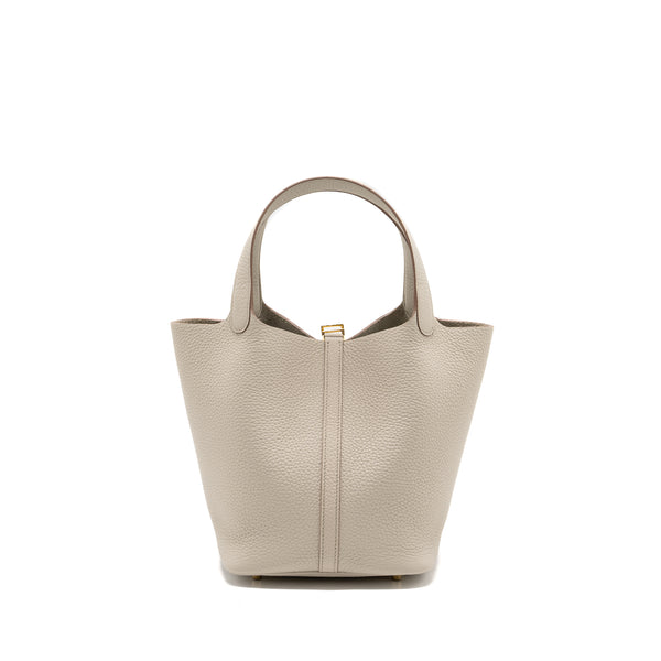 Hermes Picotin 22 Clemence Beton GHW Stamp B