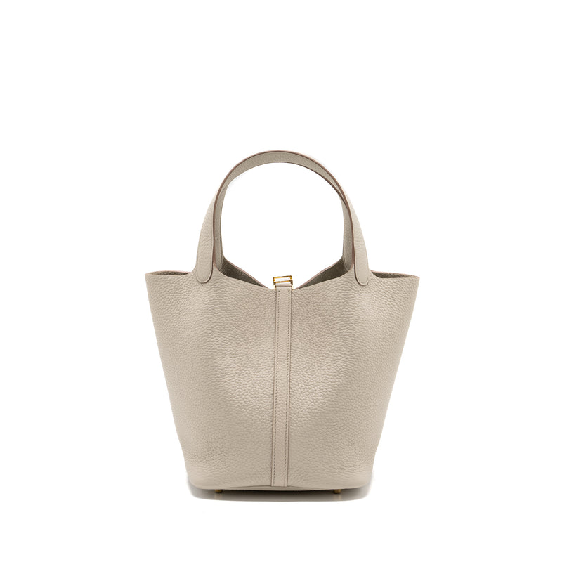 Hermes Picotin 22 Clemence Beton GHW Stamp B