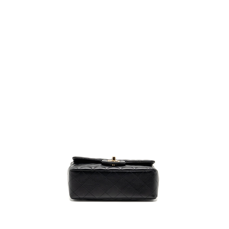 Chanel Mini Rectangular Flap Bag Lambskin Black LGHW (microchip)